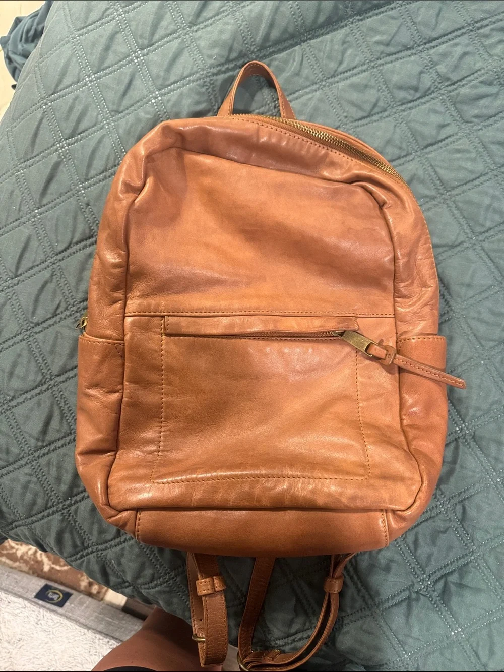 Lucky Brand Leather Backpack in Tan